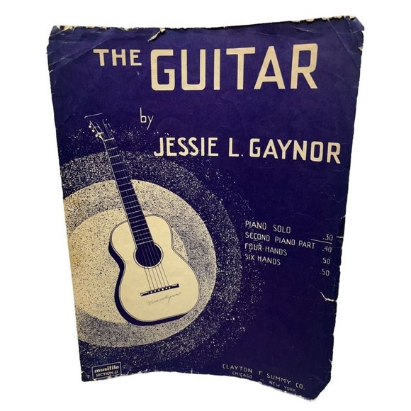 The Guitar Piano Solo Vintage Sheet Music by Jessie L Gaynor 1921 - Picture 1 of 4